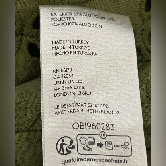 Anthropologie Women’s Eyelet Cargo Jogger Pants Army Green Cotton Pocket Size SP - Picture 8 of 10